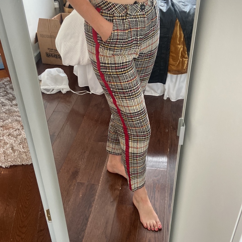 Free People Plaid Trousers